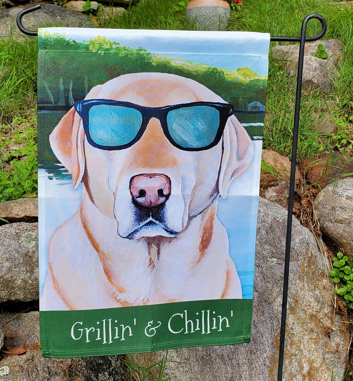 Yellow Lab Garden Flag Labrador Retriever Yard Flag Dog Yard Etsy.de