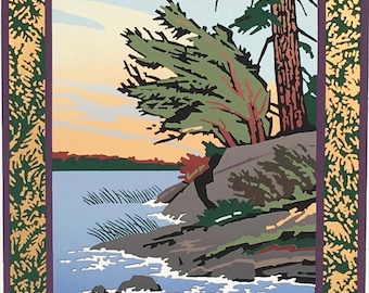 Screen Print - "Rocky Shore" Limited Edition Handmade Fine Art