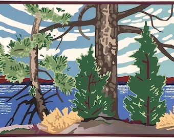 Screen Print - "Four Pines" Limited Edition Handmade Fine Art
