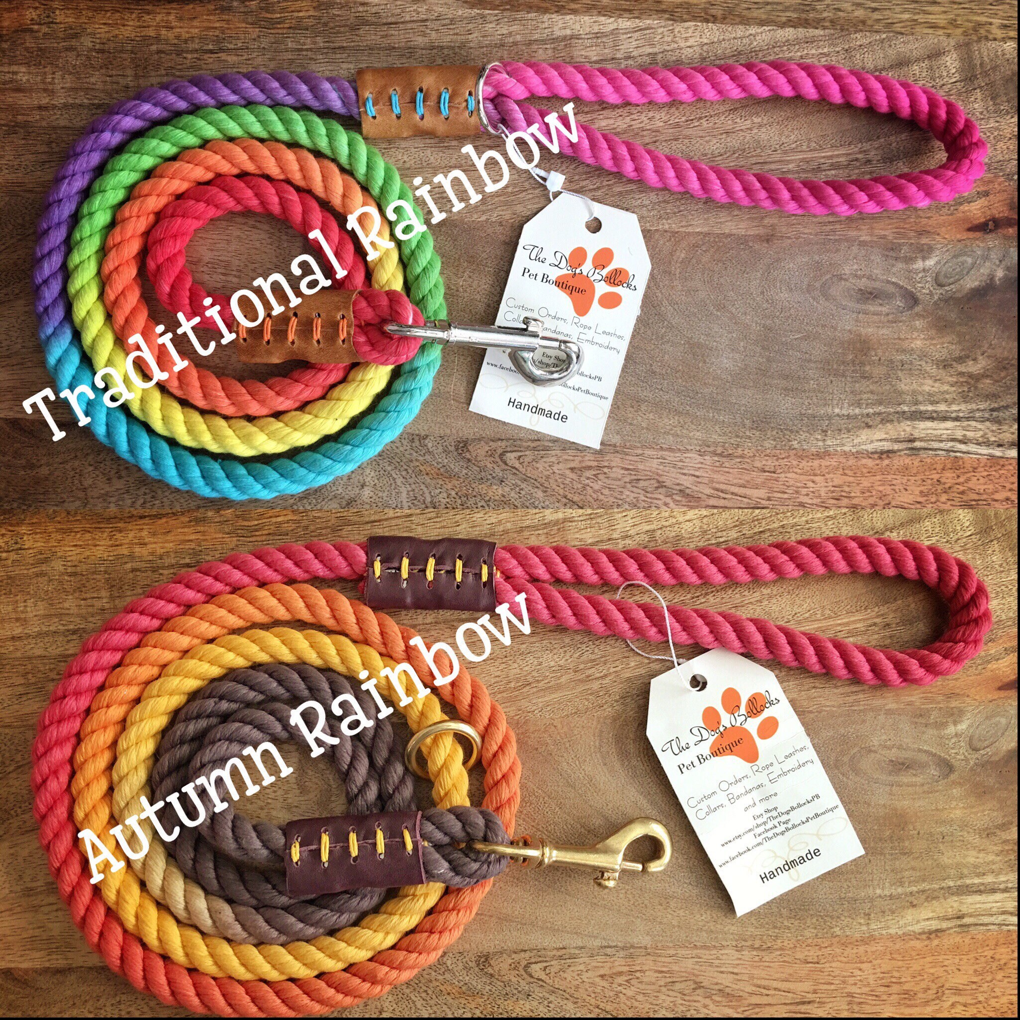 rainbow rope leash