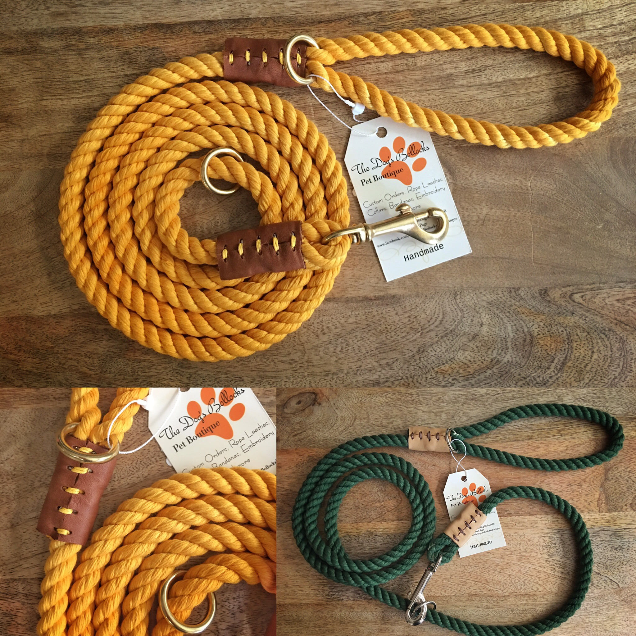 Deluxe Solid Rope Leash Made to order Etsy
