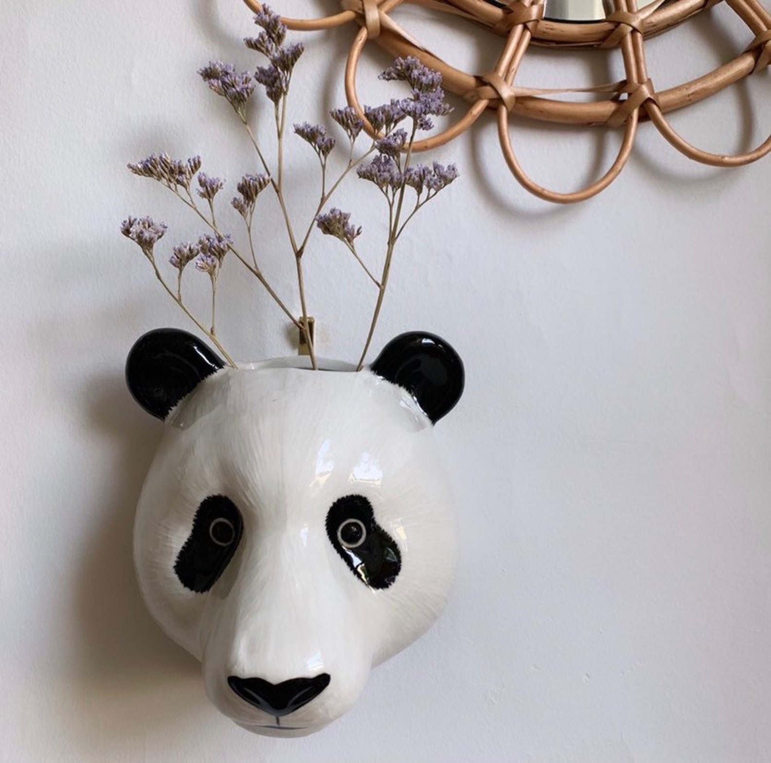 Ceramic Animal Head Wall Vase Animal Head Hand painted Etsy