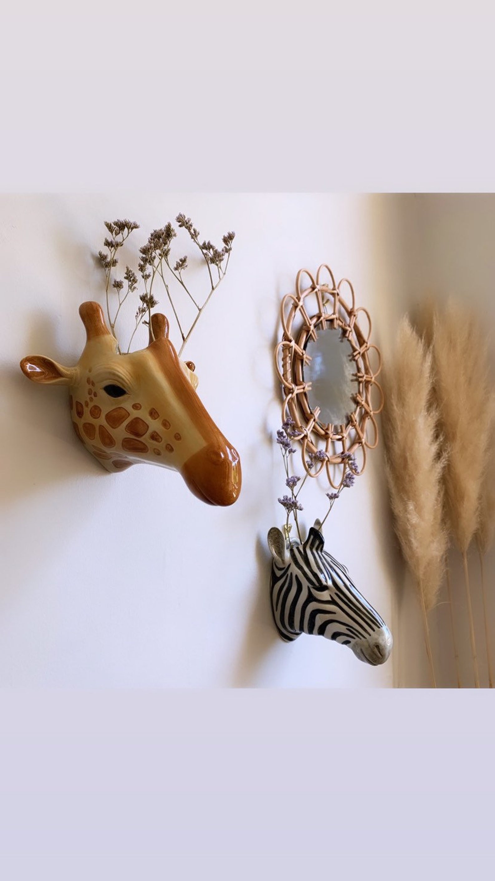 Quail Ceramic Animal Head Wall Vase Animal Head Hand Painted Etsy