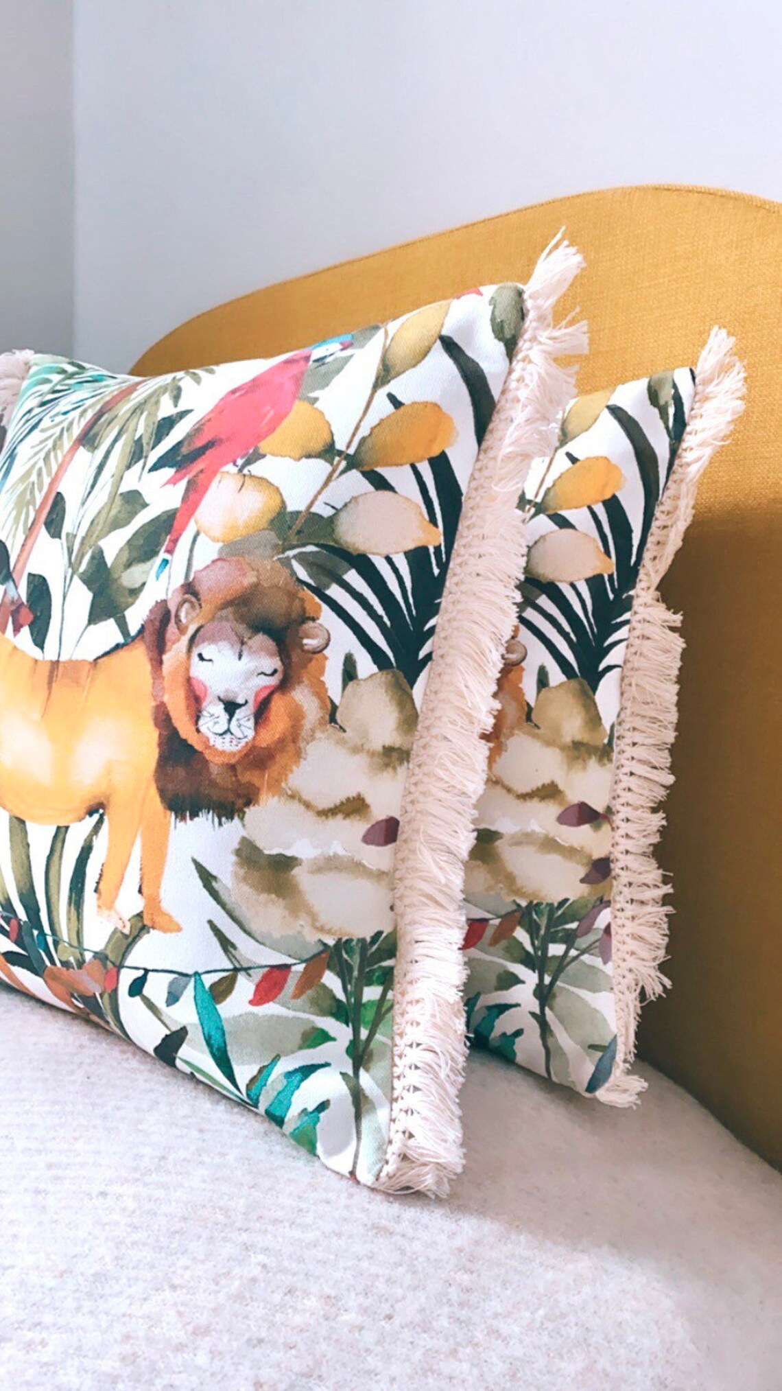 Jungle Cushion Childrens Cushion Kids Bedding Animal Etsy