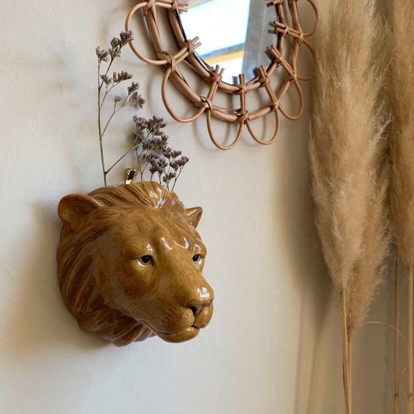 Quail Ceramic Animal Head Wall Vase Animal Head Hand Painted Etsy