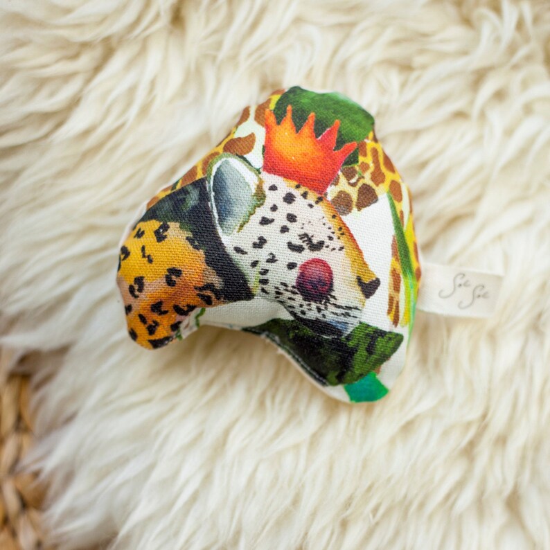 Animal Rattle, Baby Rattle, Safari Baby Shower, Newborn Gift Set, Newborn Toy, Cotton Rattle, Animal Newborn Gift, Jungle Theme Party, Leopard