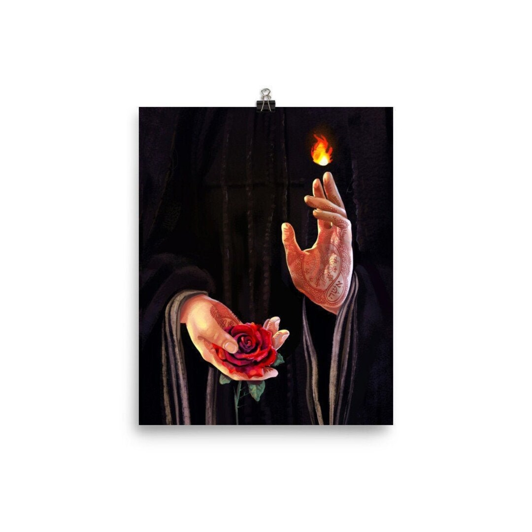 Magdalene With Roses Magdalene Rose -satin Poster Print - Etsy