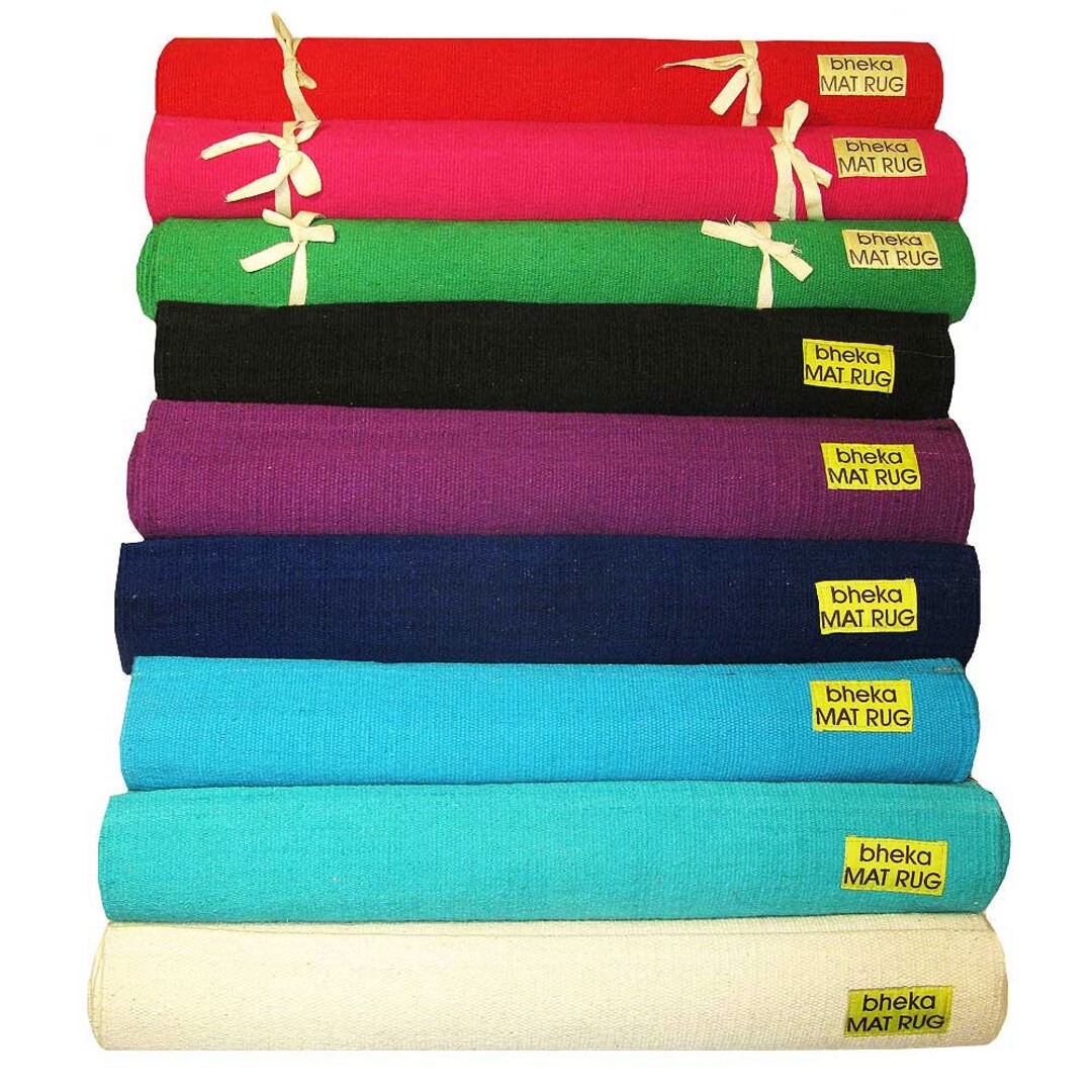 Cotton Yoga Mat Rugs Solid Colors Made in Mysore India Ship Etsy