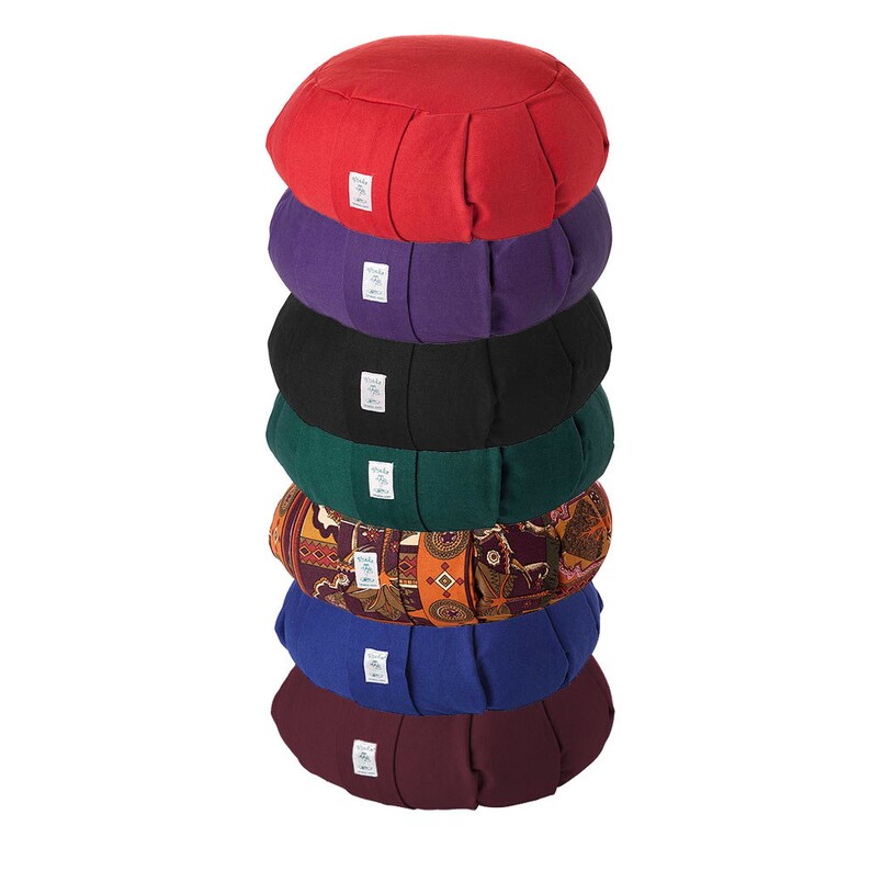 Bheka Round Cotton Yoga Zafu Meditation Pillow With Organic Etsy