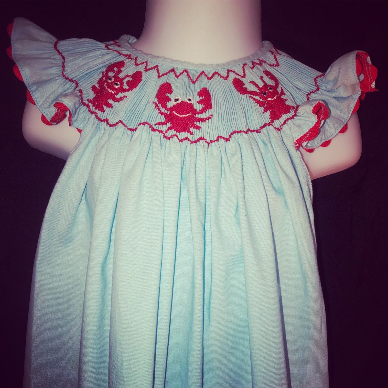 Crab and Crawfish Hand Smocked Dress Etsy