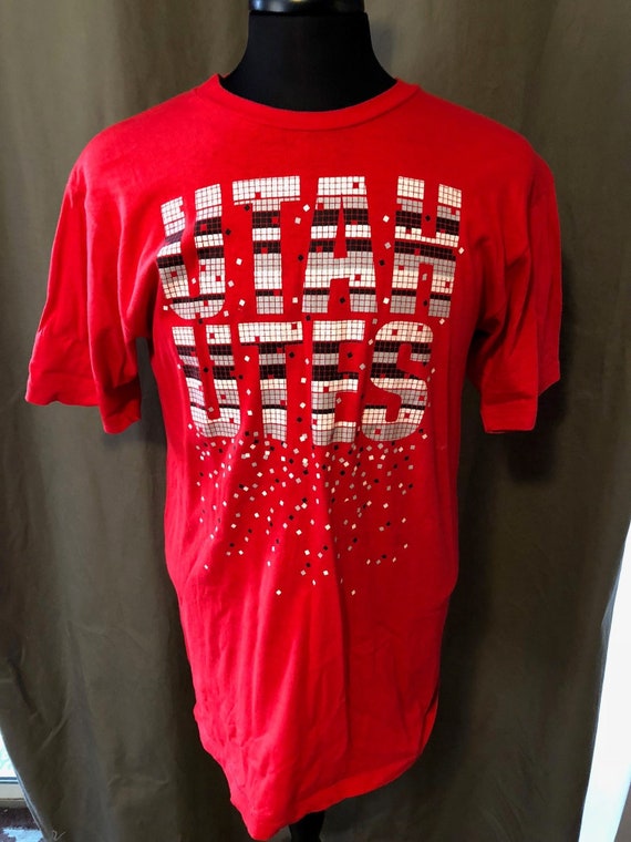 Vintage University of Utah Mini Blocks T-Shirt, S