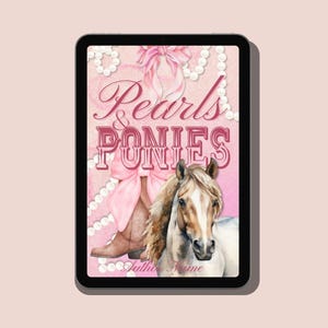 Premade eBook Cover, Western Romance, Cozy Romance, Pink, Pearls, Horse, Cowgirl, Premade Cover, Ebook Cover, Coquette, Bows, Cowboy Romance