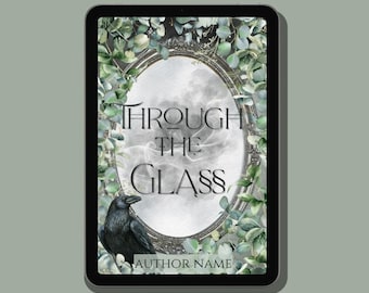 Premade Watercolor Crow Romantasy eBook Cover (Digital File)