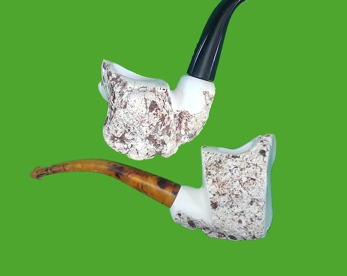Raw-Form Genuine Meerschaum Pipes. Hand-Carved with Minimal Intervention. From Mine to Pipe