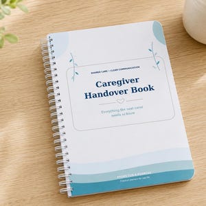 Caregiver Handover Set: A5 Care Journal, Daily Notes Tear Pad and Reusable Laminated Sheet with Dry Wipe Pen