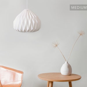 Modern Pendant Lamp with PLUG-IN Cord / Ambient Lighting - Origami Lampshade- UME