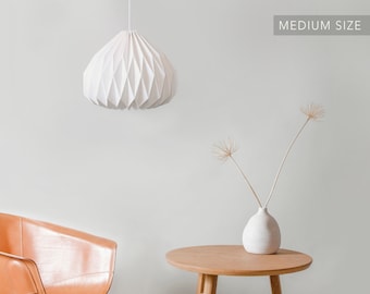 Modern Pendant Lamp with PLUG-IN Cord / Ambient Lighting - Origami Lampshade- UME