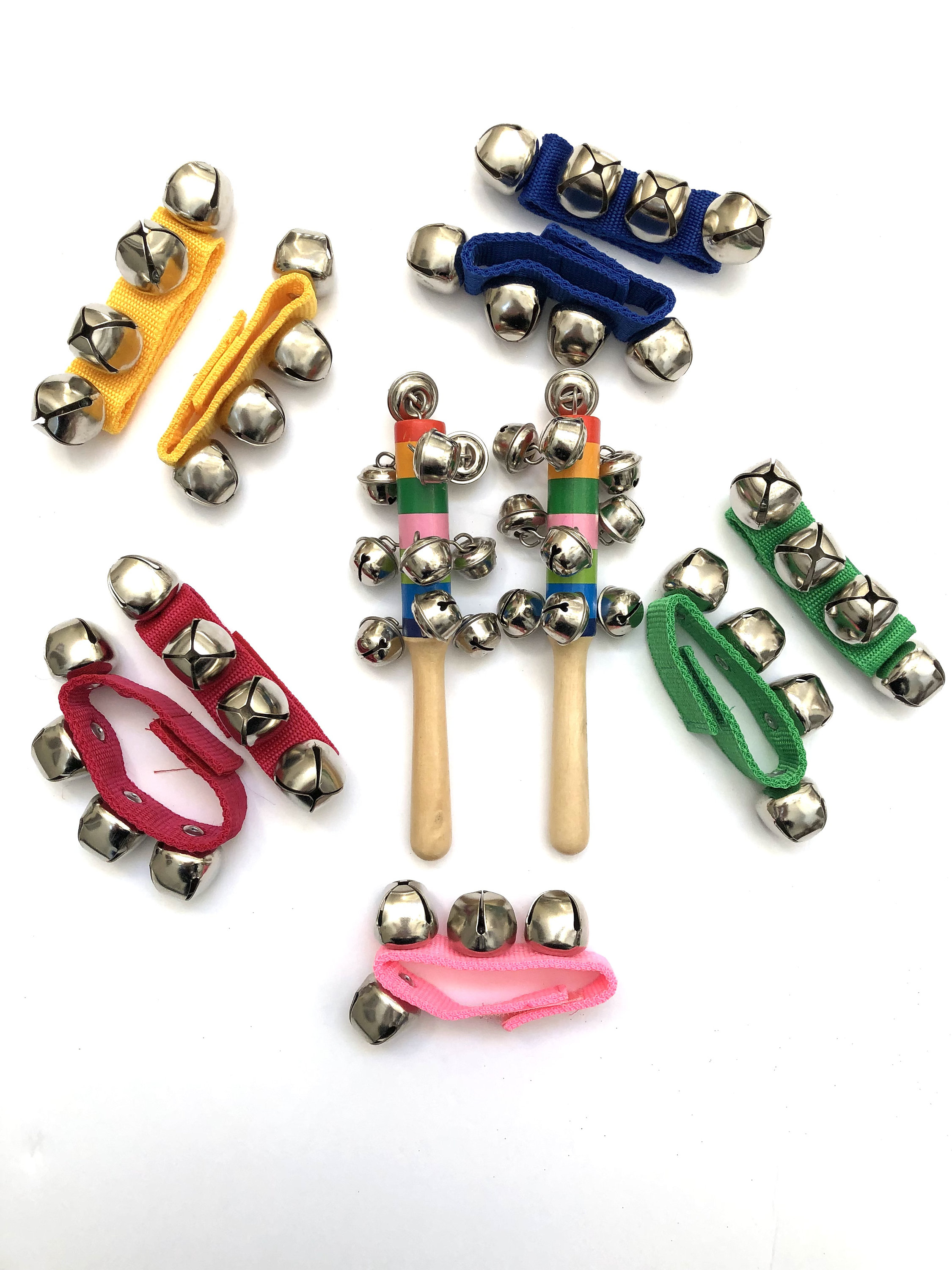 Pieces Christmas Hand Jingle Bells Wooden Hand Sleigh Bells Jingle