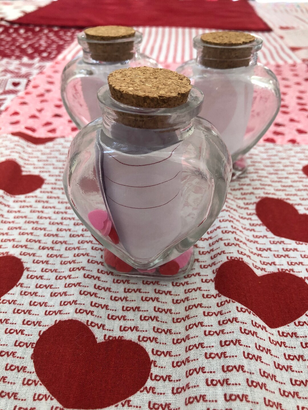 Heart Shaped Jar With Lid Glass Bottle Mini Heart Jar Glass Etsy