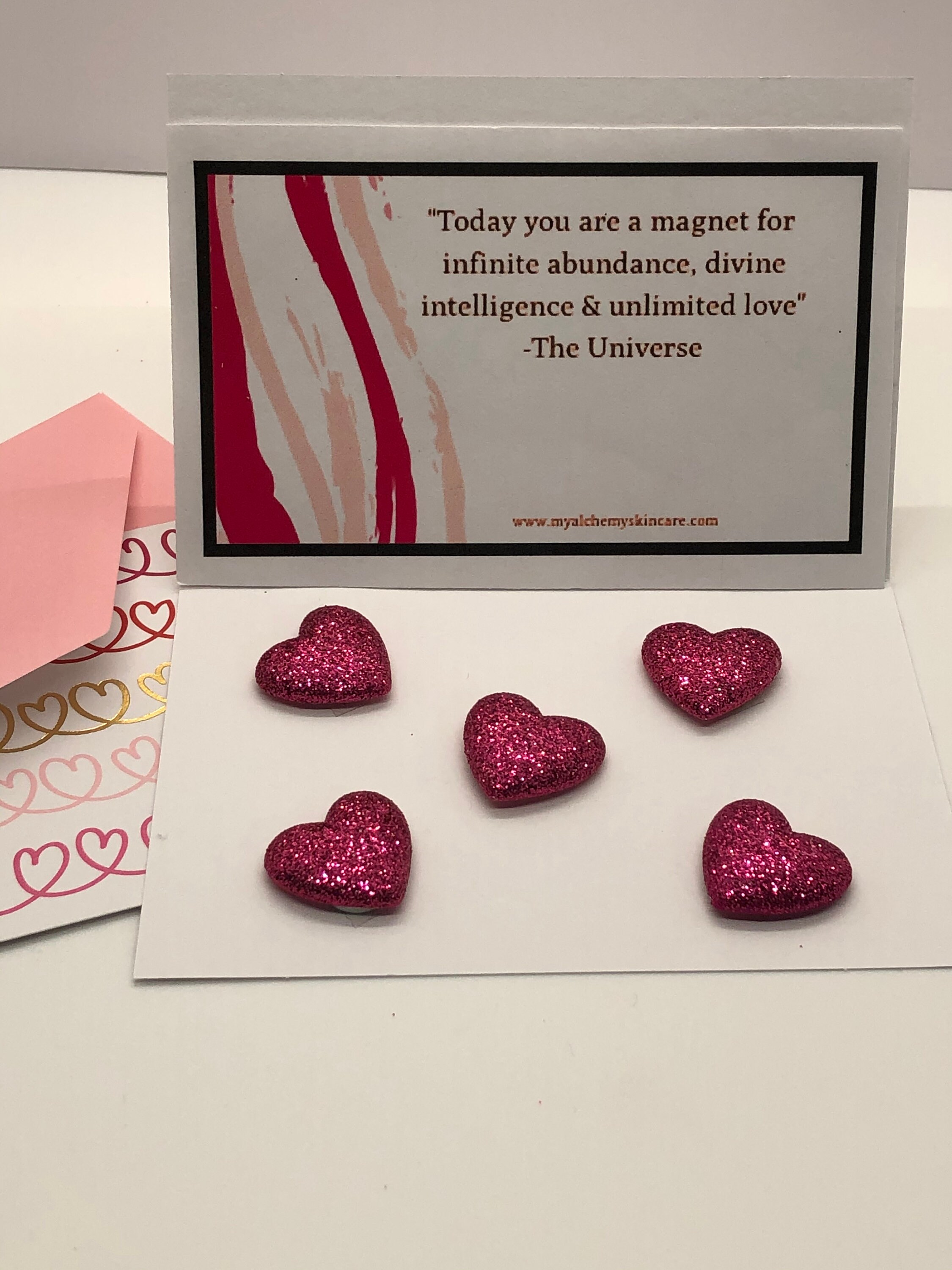 Heart Pink Glitter Hearts Strong Gift Etsy