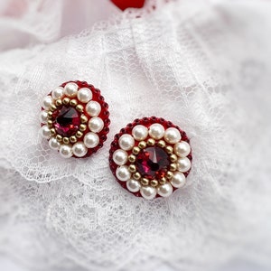 Brincos de contas / brincos Swarovski