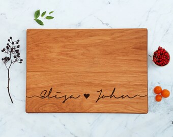 Custom Cutting Board, Personalized Charcuterie Board, Engagement Gift For Couple, Wedding Gift, Engraved Kitchen Decor, Valentine's Day Gift