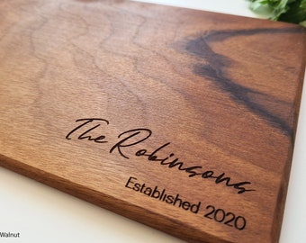 Personalized Charcuterie Board, Engraved Cutting Board, Engagement Gift For Couple, Wedding Present, Custom Cheese Board, Housewarming Gift