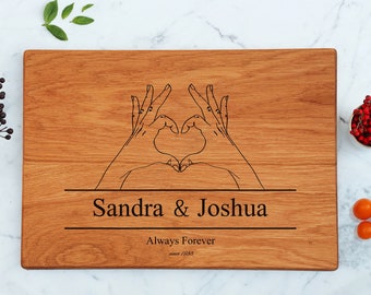 Custom Cutting Board, Valentine's Day Gift for Boyfriend & Girlfriend, Gift for Him and Her, Wedding - Engagement - Anniversary Present,