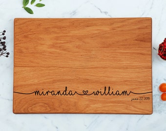 Engraved Cutting Board, Personalized Cutting Board, Custom Cutting Board, Engagement Gift, Hostess, Kitchen Decor, Anniversary, Housewarming