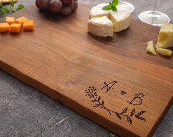 Engraved Cutting Board, Personalized Cheese Board, Custom Engagement Gift For Couple, Wedding Gift, Wood Charcuterie Board, Anniversary Gift