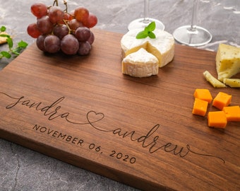 Custom Charcuterie Board, Personalized Cheese Board, Engraved Cutting Board, Engagement Gift For Couple, Unique Wedding Gift, Housewarming