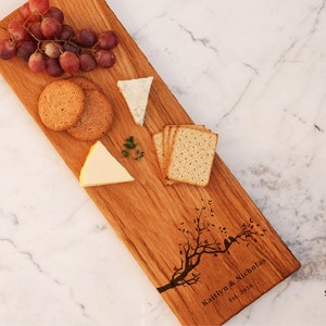 Custom Charcuterie Board, Personalized Cheese Board, Engagement Gift For Couple, Wedding Gift, Anniversary Gift For Her, Engraved Christmas image 1