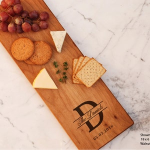 Personalized Cheese Board, Engagement Gift For Couple, Custom Engraved Wood Charcuterie Board, Wedding - Bridal Shower Gift, Housewarming