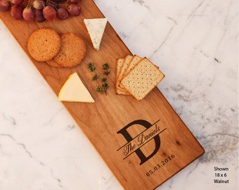 Personalized Cheese Board, Engagement Gift For Couple, Custom Engraved Wood Charcuterie Board, Wedding - Bridal Shower Gift, Housewarming