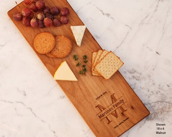 Custom Charcuterie Board, Personalized Cheese Board, Engagement Gift For Couple, Wedding Gift, New Home Housewarming Gift, Realtor Closing