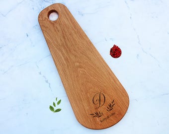 Custom Cutting Board, Engagement Gift For Couple, Wedding, Anniversary, Paddle Cutting Board, Personalized Cheese Board, Engraved Monogram