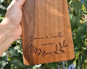 Custom Charcuterie Board, Personalized Cheese Board, Engagement Gift For Couple, Wedding, Engraved Wood Cheese Board, Housewarming Gift