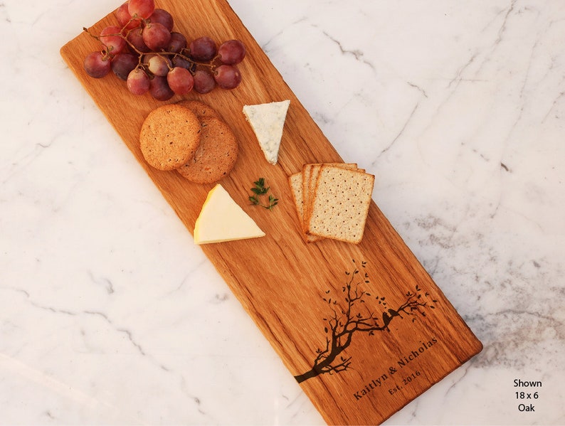 Custom Charcuterie Board, Personalized Cheese Board, Engagement Gift For Couple, Wedding Gift, Anniversary Gift For Her, Engraved Christmas image 1