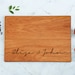 Custom Cutting Board, Personalized Wedding Gift For Couple, Engagement, Bridesmaid Gifts, Engagement Gift, Anniversary, Housewarming Gift