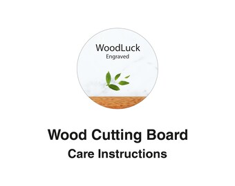 Wood Cutting Board Care Instructions, Cheese Board - Charcuterie Board Care Instructions, Digital Download