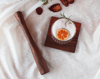 Engraved Cocktail Muddler - Personalized Gift For Men - Wood Barware Gift for Groomsmen - Bartender Gift - Custom Wedding Shower Favor