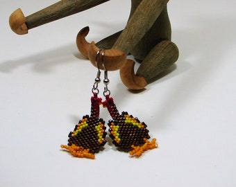 Turkey Earrings, Long Turkey Earrings, Thanksgiving Earrings, Novelty Earrings, Fall Earrings