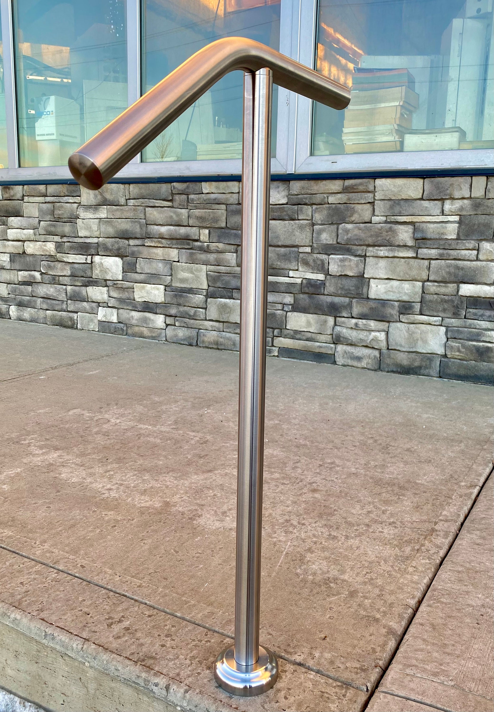 1 Step 2 Step Single Post Handrail Stainless Steel Etsy