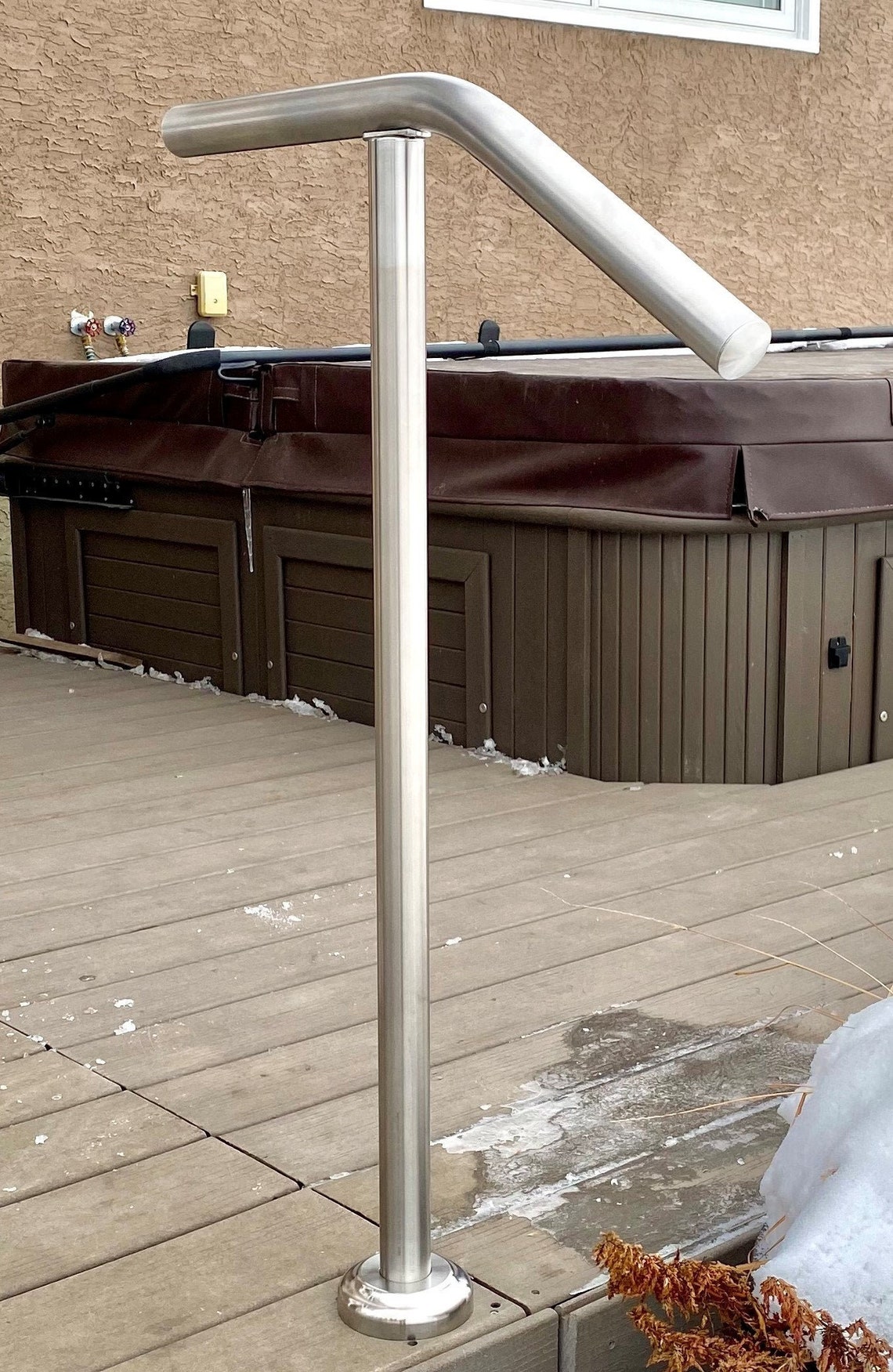 1 Step 2 Step Single Post Handrail Stainless Steel Etsy