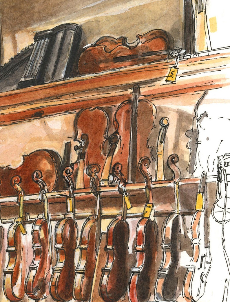 Violins Violin Gift Musical Instruments Fiddle Music Lover Etsy UK