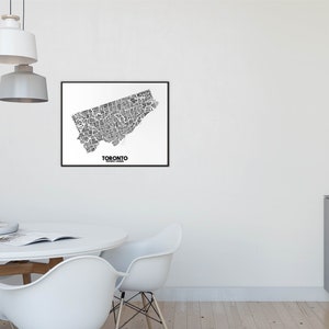 Toronto Neighbourhood City Map Print Handmade Toronto Ontario Map YYZ Art Print Toronto Map Art Toronto Home Decor Moving Gift image 5