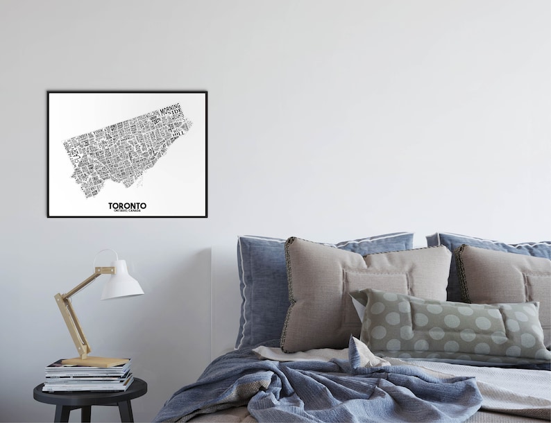 Toronto Neighbourhood City Map Print Handmade Toronto Ontario Map YYZ Art Print Toronto Map Art Toronto Home Decor Moving Gift image 4