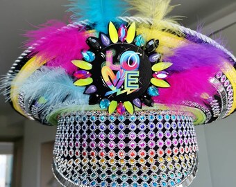 Handmade Festival Captain Hat: Military Rave Costume Hat