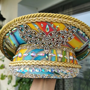 SPARKLING RAINBOW Festival hat Party Military Burning man Birthday Holiday