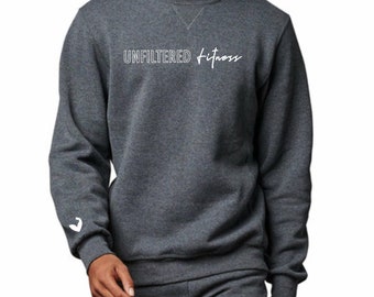 Unfiltered Fitness Grey Crew Neck Sweatshirt